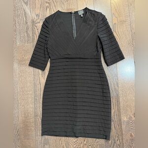 Adrianna Papell Black 3/4 Sleeve Dress